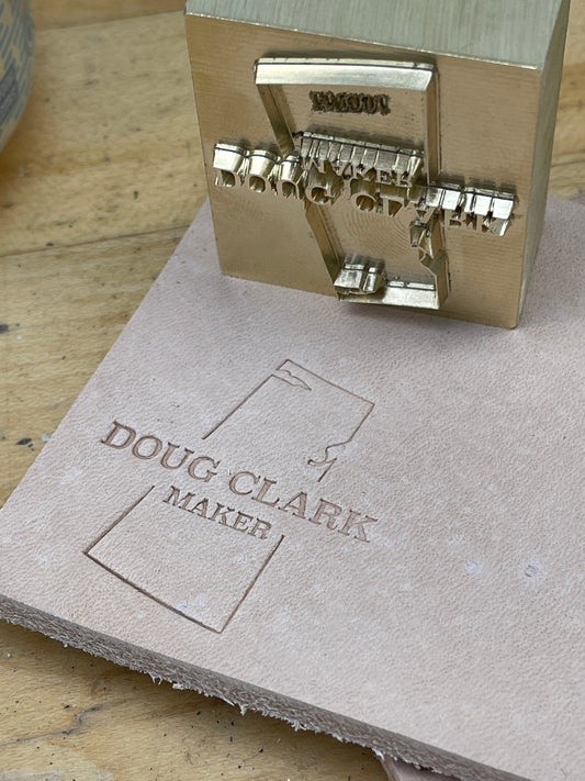 Custom Leather Stamp for Doug Clark with hammering post