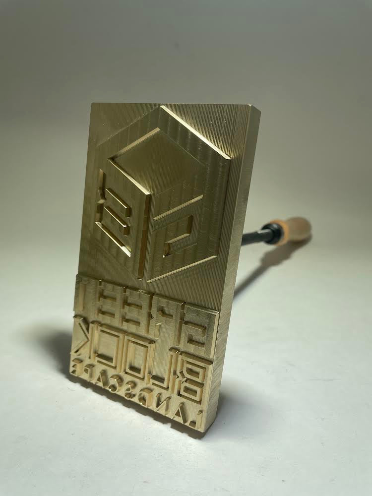 Custom Branding Iron For Green Block