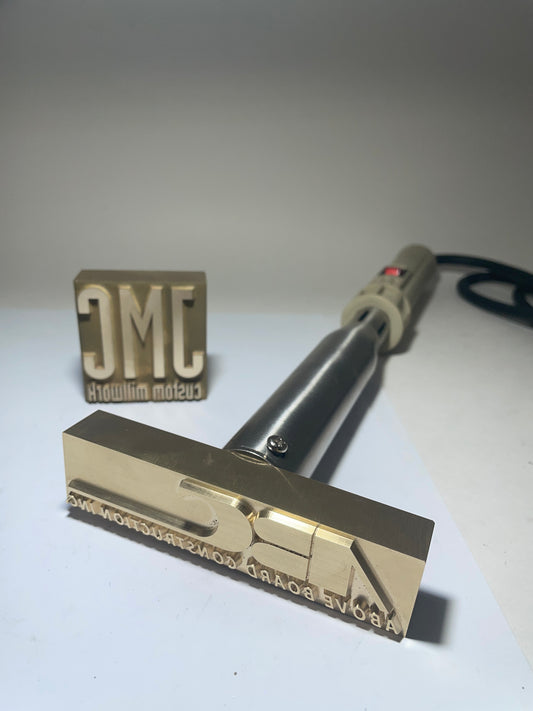 Custom Branding iron with 2 heads for ABC and JMC