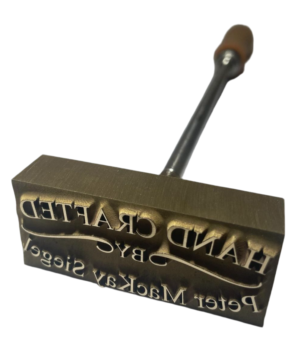 1” x 3” Electric Branding Iron - “Handcrafted by” Template only