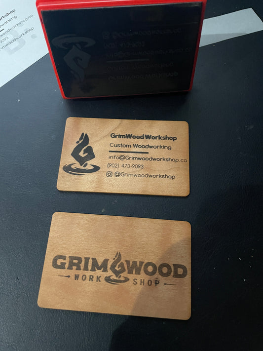 Custom Branding Set for Grimwood and Wood Business card set