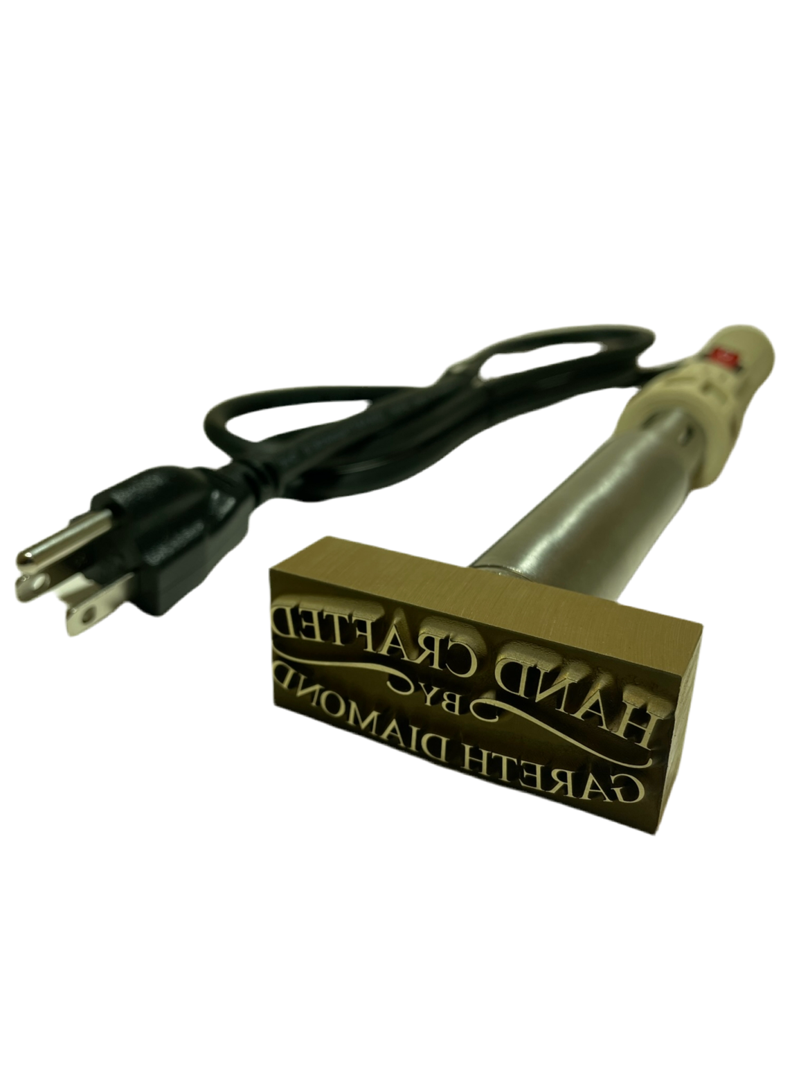 1” x 3” Electric Branding Iron - “Handcrafted by” Template only