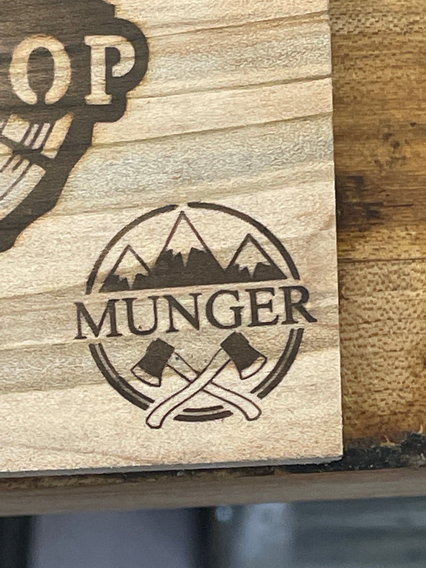 Custom Brand and stamp set for “Munger”