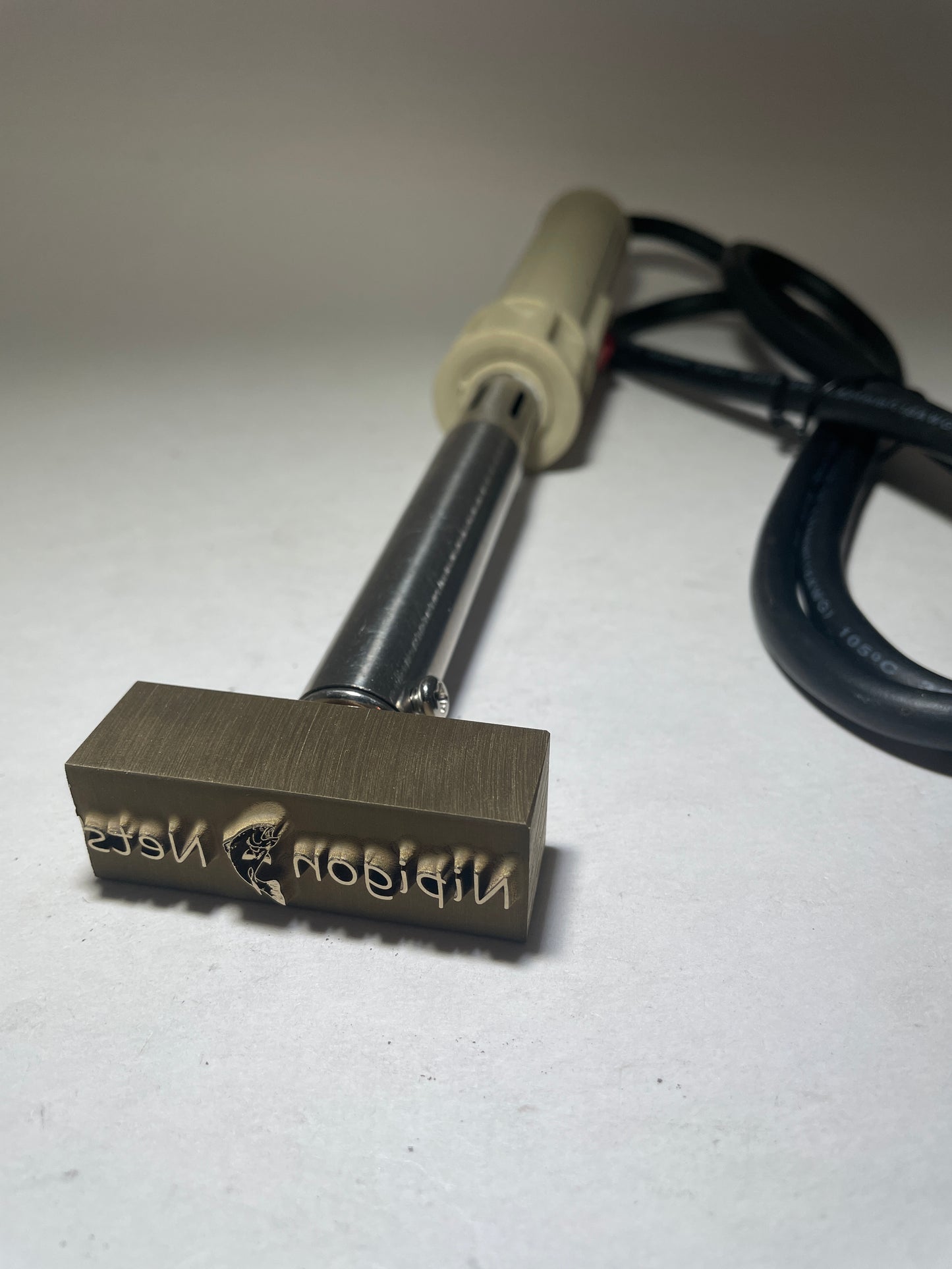 Custom Electric branding Iron for Nipigon Nets with power controller.