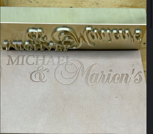 Michael and Marion’s leather stamp