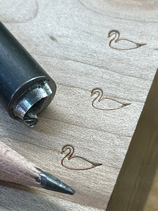 Custom steel stamp for wood