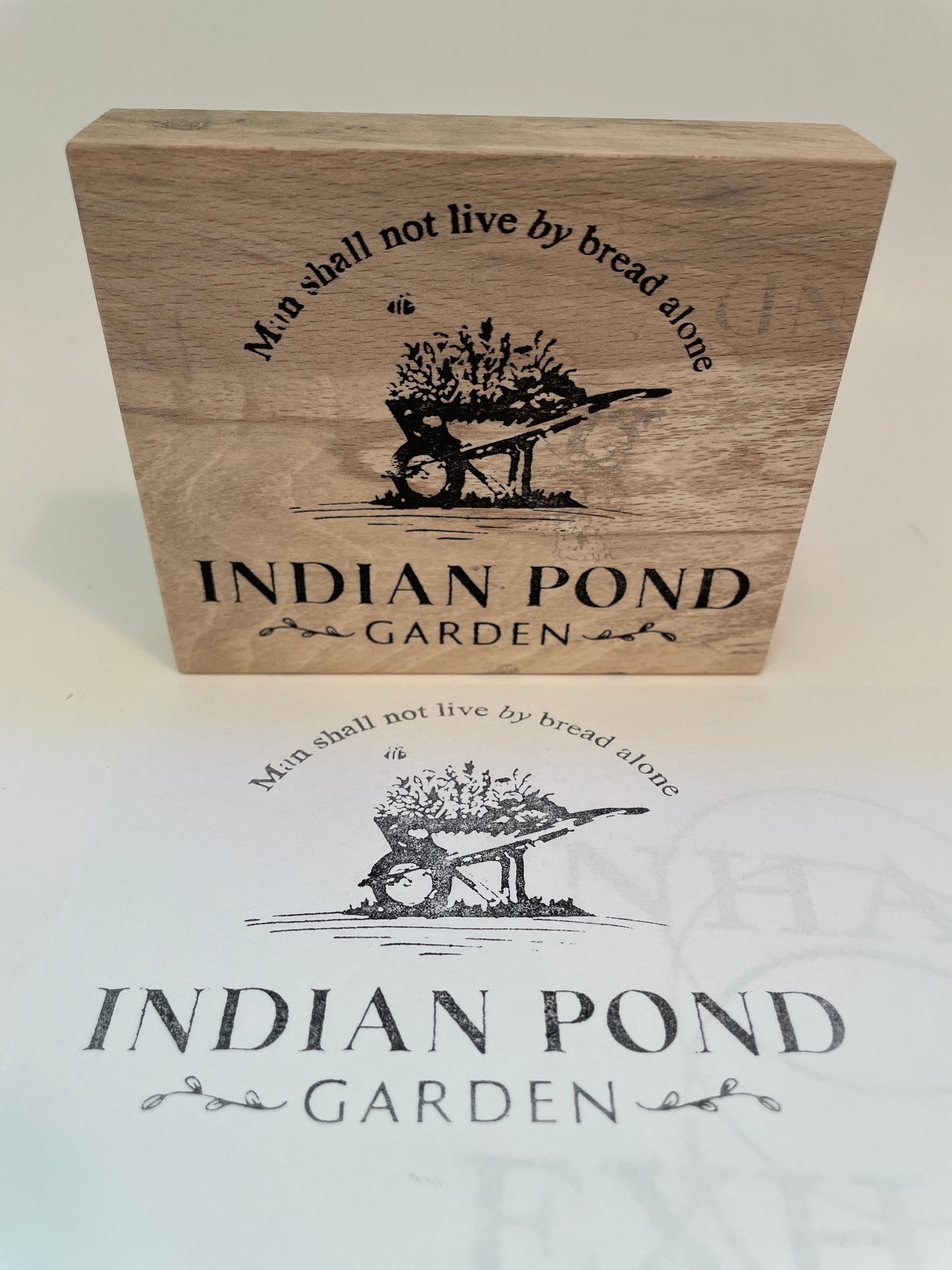 Custom Branding Iron for Indian Pond with Rubber Stamp