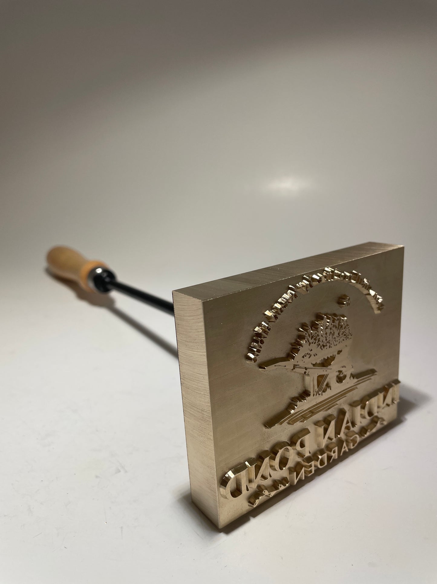 Custom Branding Iron for Indian Pond with Rubber Stamp