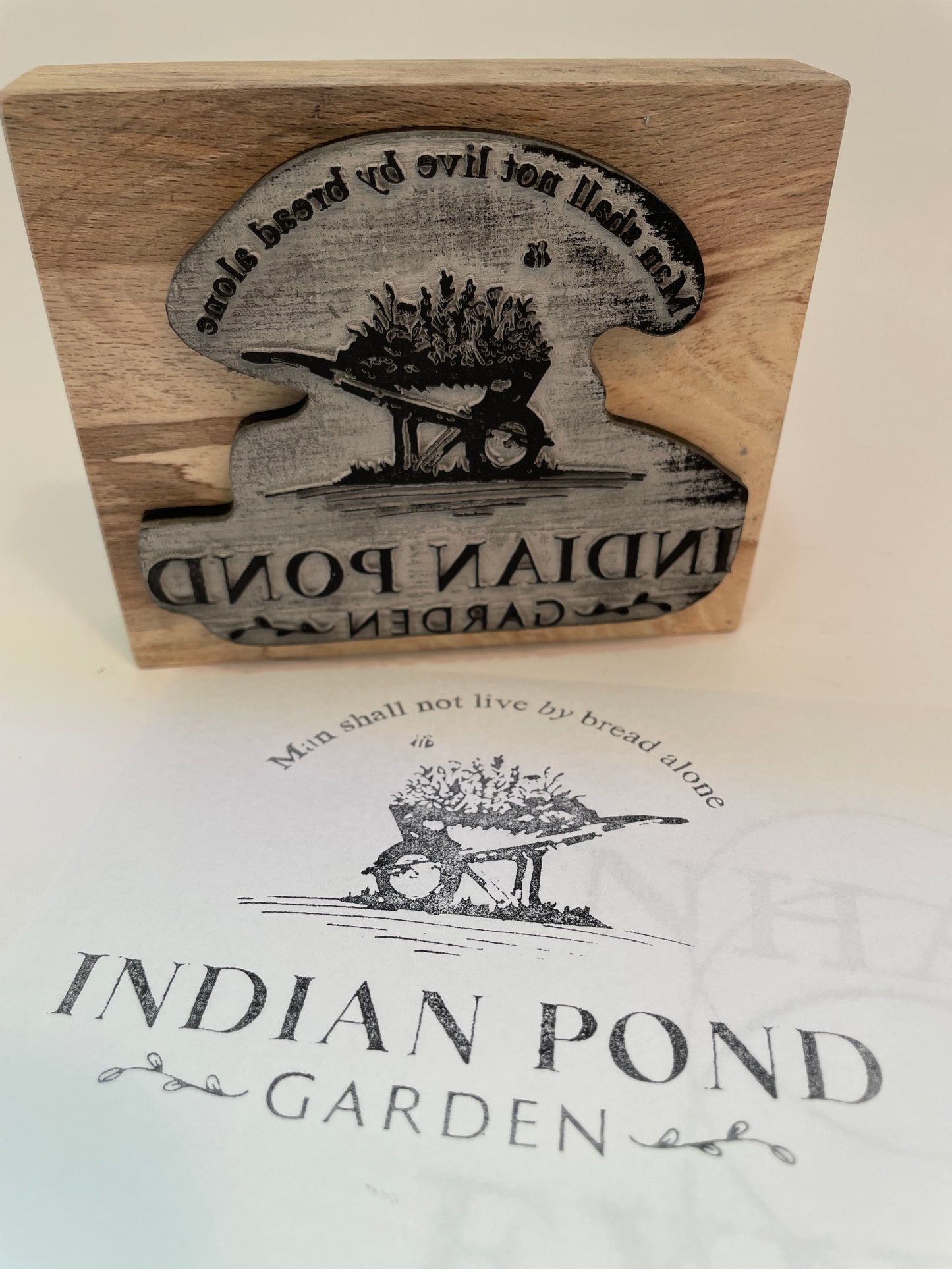 Custom Branding Iron for Indian Pond with Rubber Stamp