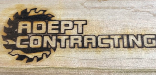 Custom Branding Iron for Adept Contracting