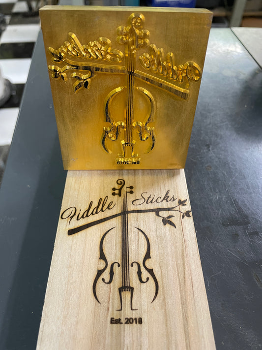 Custom Branding Iron for Fiddle Sticks