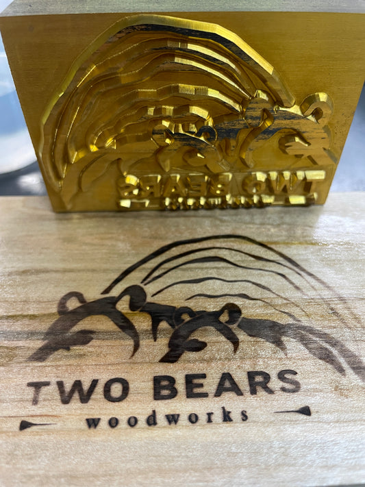 Custom Branding Iron for Two Bears