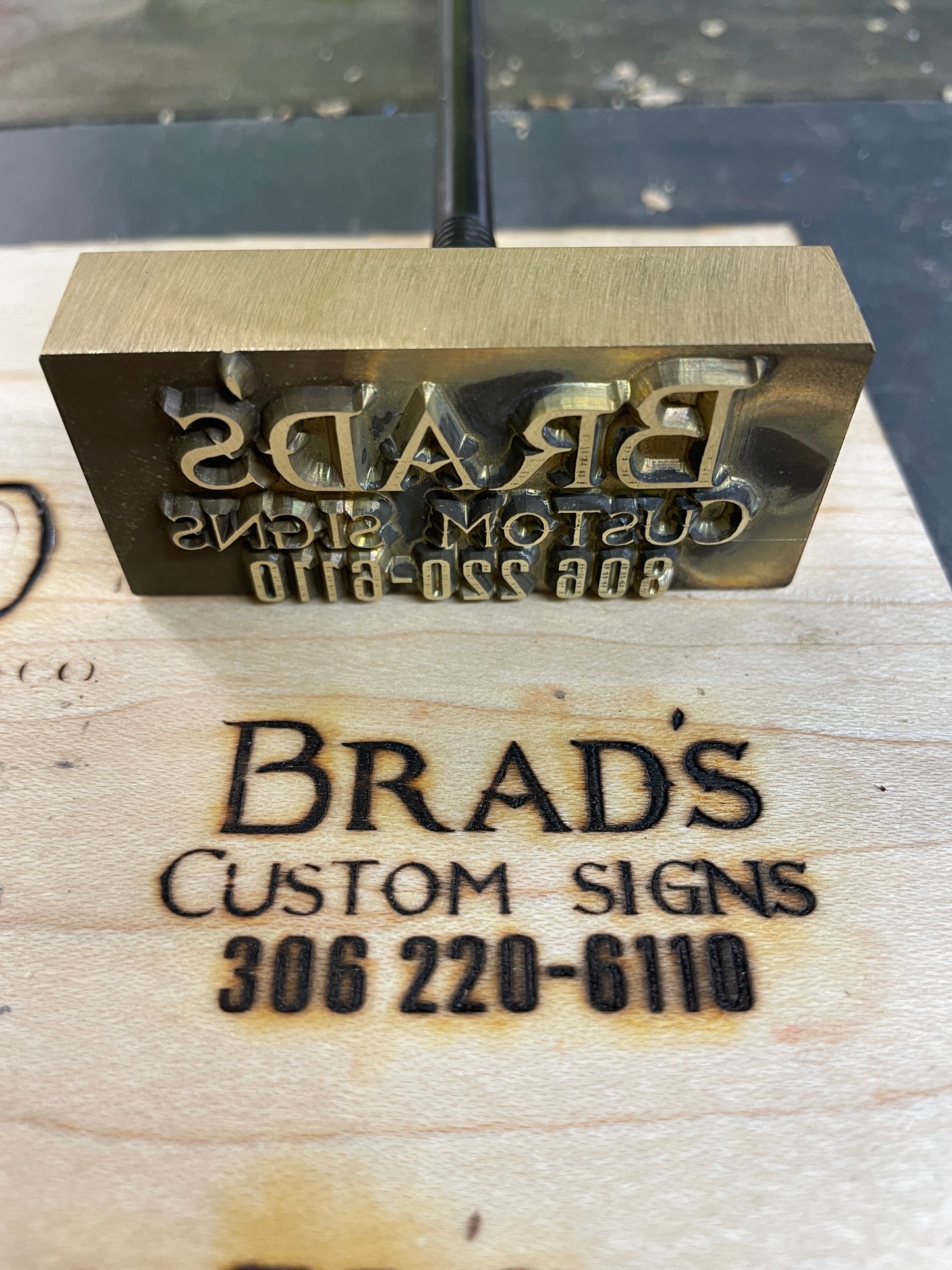 Branding Iron For Brad’s Custom Sign